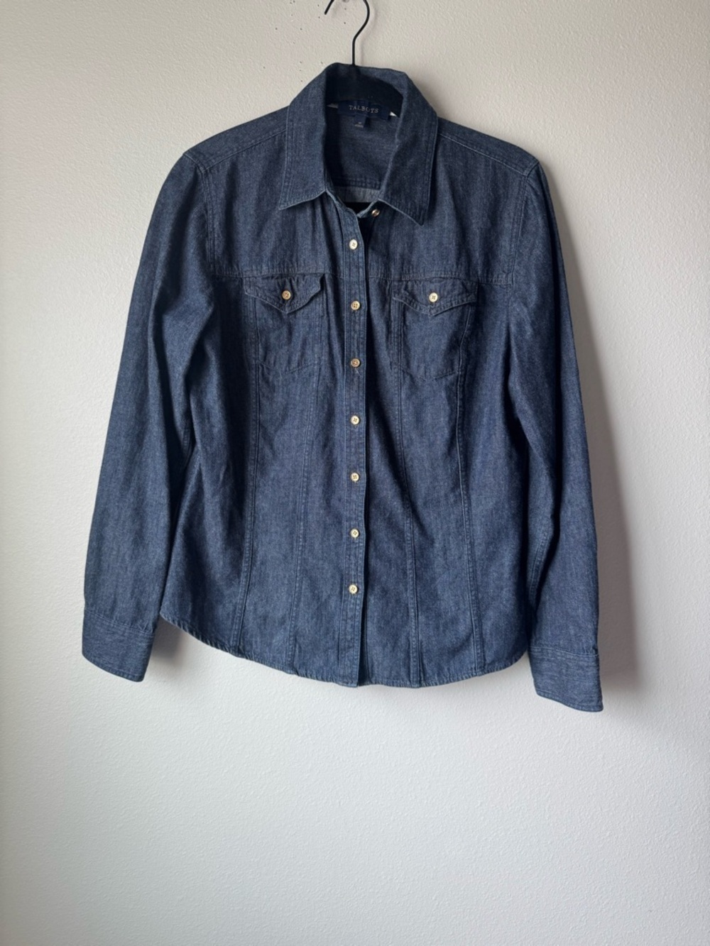 Talbots Dark Denim Button-Up Shirt Jacket